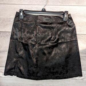 Black mini skirt